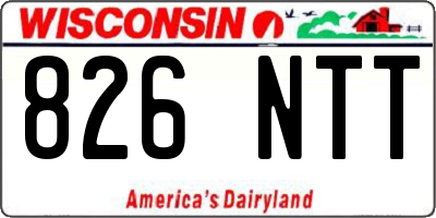 WI license plate 826NTT