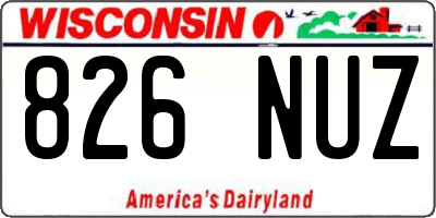 WI license plate 826NUZ