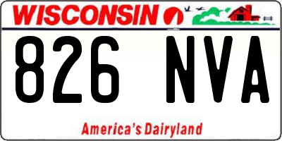 WI license plate 826NVA
