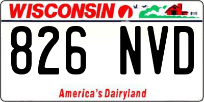 WI license plate 826NVD