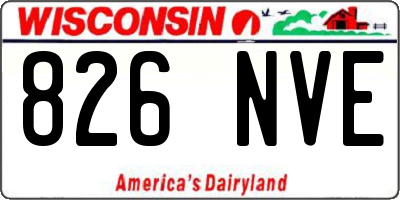 WI license plate 826NVE
