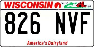 WI license plate 826NVF