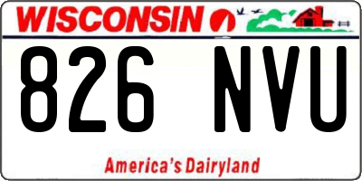 WI license plate 826NVU