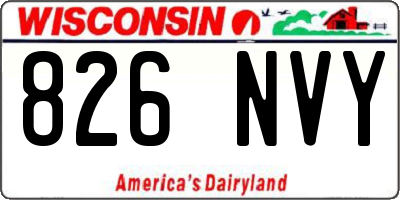 WI license plate 826NVY