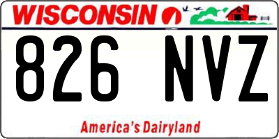 WI license plate 826NVZ