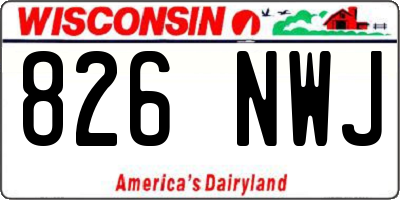 WI license plate 826NWJ