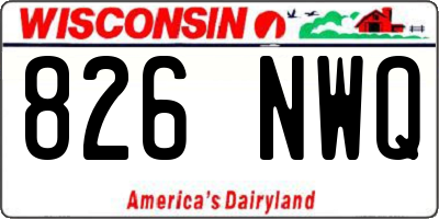 WI license plate 826NWQ