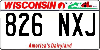 WI license plate 826NXJ