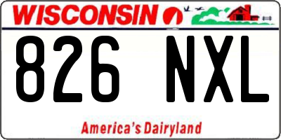 WI license plate 826NXL