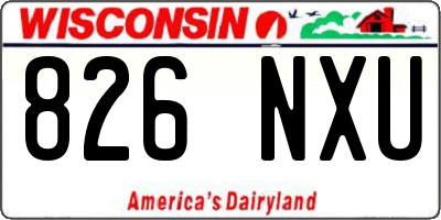 WI license plate 826NXU