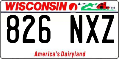 WI license plate 826NXZ
