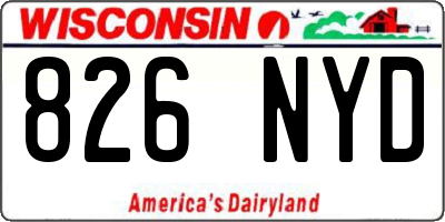 WI license plate 826NYD