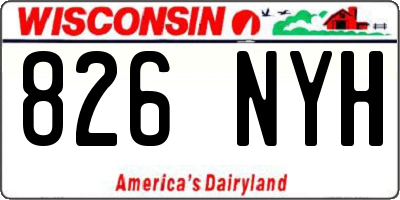 WI license plate 826NYH