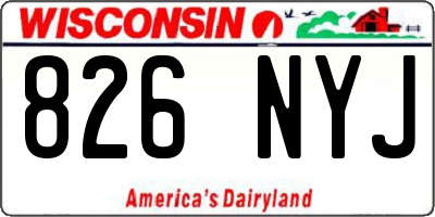 WI license plate 826NYJ