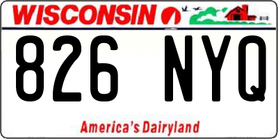 WI license plate 826NYQ