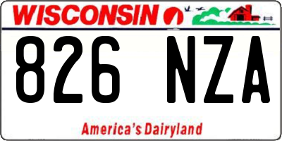 WI license plate 826NZA