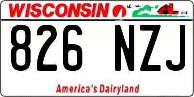 WI license plate 826NZJ