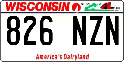 WI license plate 826NZN