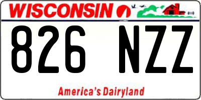 WI license plate 826NZZ