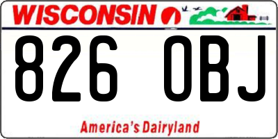 WI license plate 826OBJ