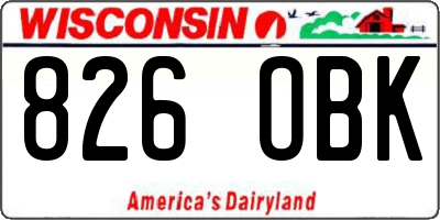 WI license plate 826OBK