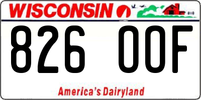WI license plate 826OOF