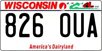 WI license plate 826OUA