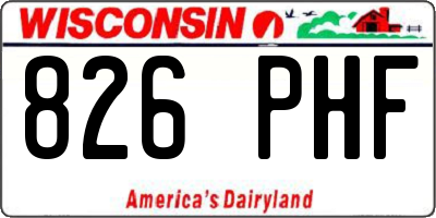 WI license plate 826PHF