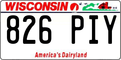 WI license plate 826PIY