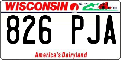 WI license plate 826PJA
