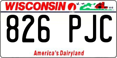 WI license plate 826PJC