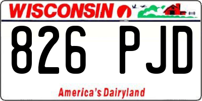 WI license plate 826PJD