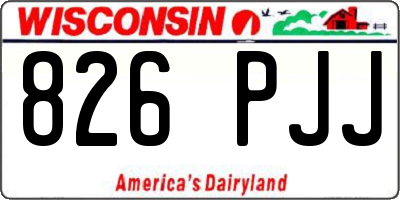 WI license plate 826PJJ