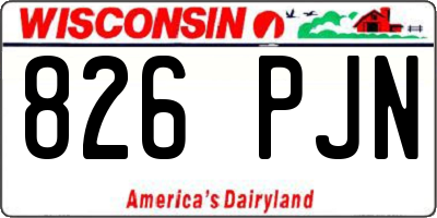 WI license plate 826PJN