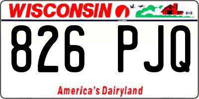 WI license plate 826PJQ