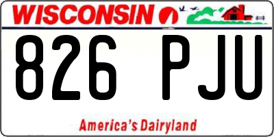WI license plate 826PJU