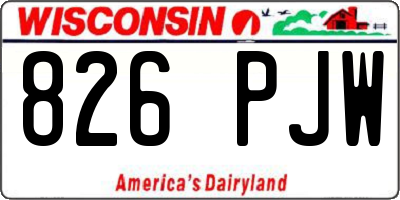 WI license plate 826PJW