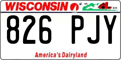 WI license plate 826PJY