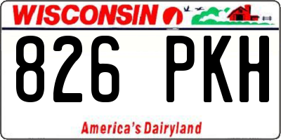 WI license plate 826PKH