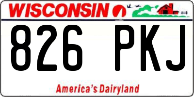 WI license plate 826PKJ