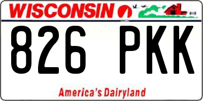 WI license plate 826PKK