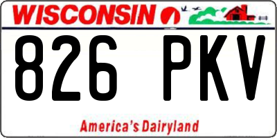 WI license plate 826PKV