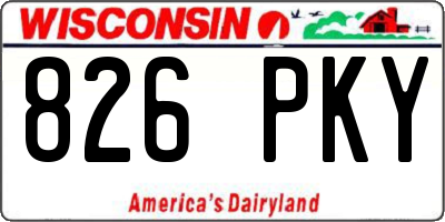 WI license plate 826PKY