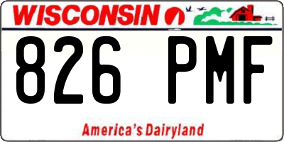 WI license plate 826PMF