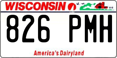 WI license plate 826PMH