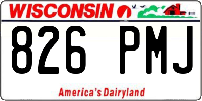 WI license plate 826PMJ