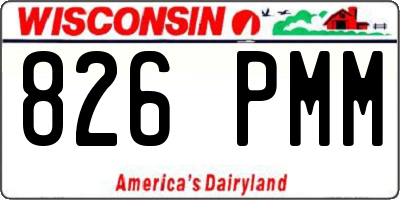WI license plate 826PMM