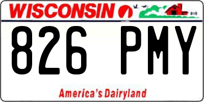 WI license plate 826PMY