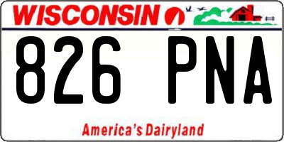 WI license plate 826PNA