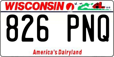 WI license plate 826PNQ